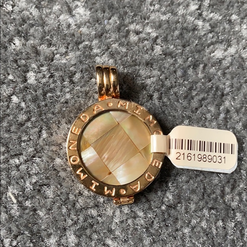 Mi Moneda rose gold pendant w/ coin (small) NWT